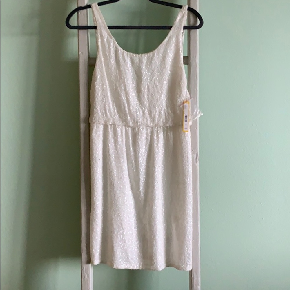 Alice and Olivia Beaded Silk Dress